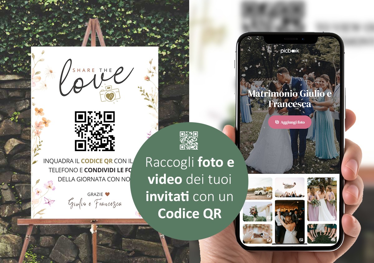 Picbook: come raccogliere foto e video degli invitati al tuo matrimonio, Picbook, www.picbook.it, servizi wedding, picbook servizi wedding, picboook matrimonio, picbook qr code